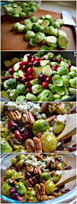 Pan-Seared Brussels Sprouts with Cranberries & Pecans