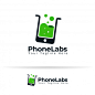 Phone case gadget smartphone accessories labs lab tube liquid logo. vector Premium Vector