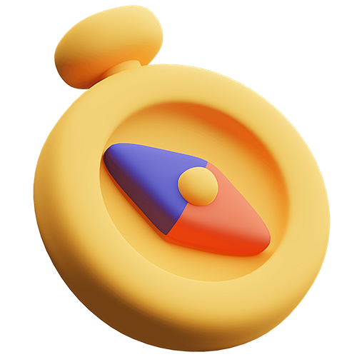 指南针 3D卡通图标 PNG免抠图