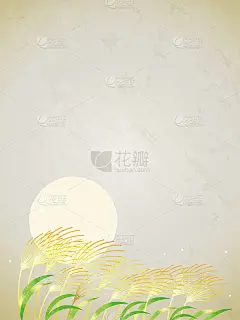 月亮夜景，月亮观看背景插图。