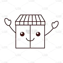 卡哇伊门面商店杂货玻璃板