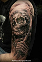 骷髅纹身纹身艺术设计风格的想法图像http://www.tattoo-designiart.com/skull-tattoos-designs/skull-tattoo-design-27/