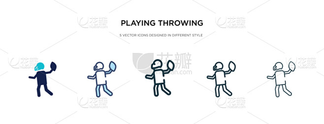 playing throwing ball in his hand icon in