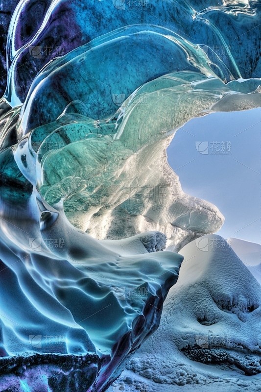 冰岛国,冰,洞穴,垂直画幅,美,气候,雪...