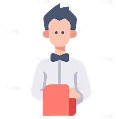 waiterRestaurant and dining icons in flat style.