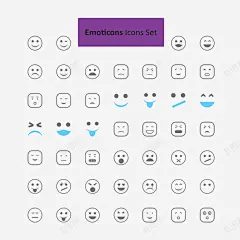 EMOJI多种简洁线条表情包矢量图图标 黑色 黑色线条 UI图标 设计图片 免费下载 页面网页 平面电商 创意素材