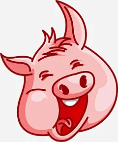 大笑的小猪高清素材 卡通 大笑 小猪 手绘 免抠png 设计图片 免费下载