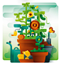 Little garden illustration : A small illustration made for Gardening lessons powered by Greentown.it in 2014