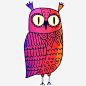手绘彩色漂亮猫头鹰图标 猫头鹰标志 UI图标 设计图片 免费下载 页面网页 平面电商 创意素材