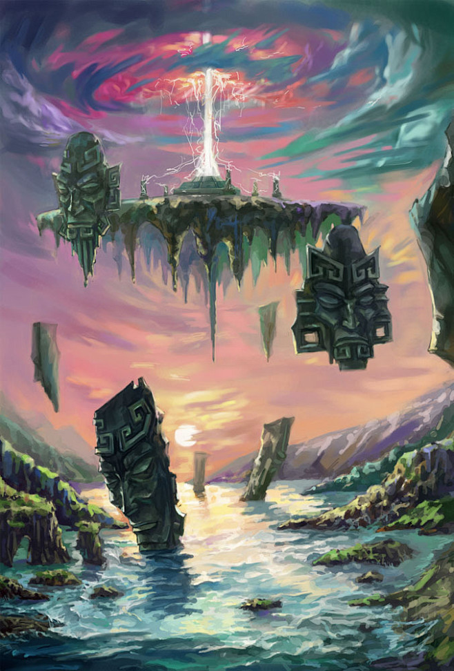 guoxiang1906的插画飞岛