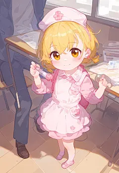 #ロリ 护士服 - 小呆毛ちゃん的插画