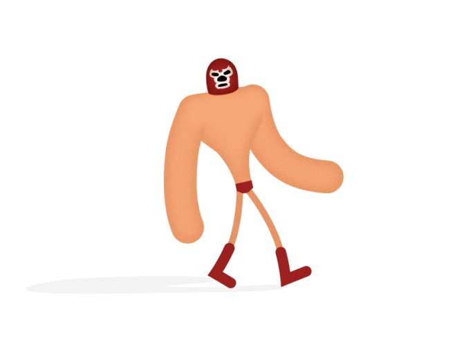 Luchador-dribbble
