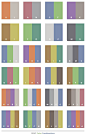 Gray tone color schemes, color combinations, color palettes for print (CMYK) and Web (RGB + HTML): 