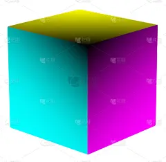立方体,CMYK颜色 ,品红色,黄色,红色,绿色,蓝色,艺术,图像,依靠