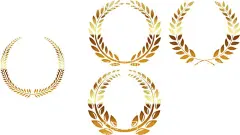 麦穗圆形花边  - 源文件下载【酷图网】麦穗,圆形花边,树叶,花纹,边框