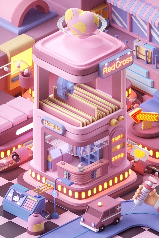 C4D建模参考-花瓣网