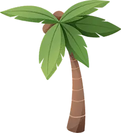 绿色可爱植物插画手绘棕色彩色大树手绘插画绿植图片