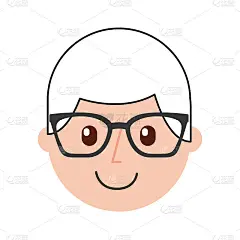 卡通快乐的小男孩戴着眼镜教师节