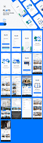 #APP模板#
房地产出售买房门户租房引导页地图app ui源文件psd设计模板