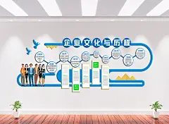 企业文化发展历程文化墙