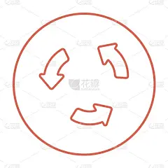 重播按钮线图标