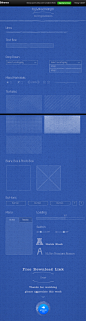 Free Blueprint Wireframe PSD Kit on Behance