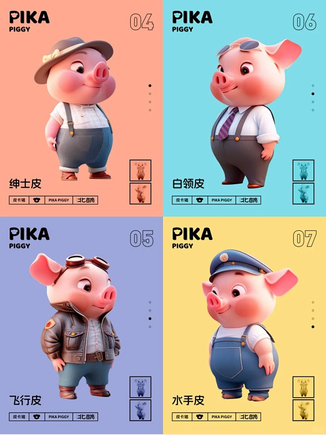 AIGC｜皮卡猪IP形象设计_4_北萌设计师_来自小红书网页版