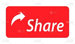 共享点击按钮的互联网图标隔离。矢量插图横幅