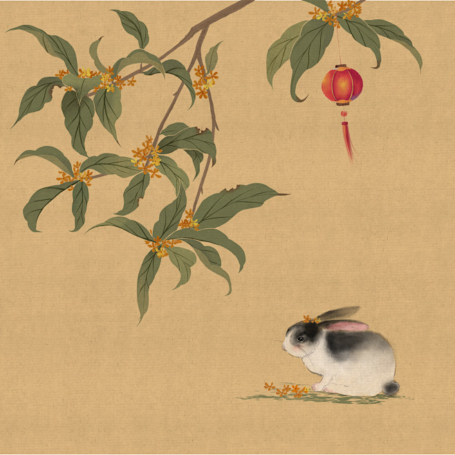 桂花月兔