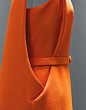 Cristobal Balenciaga 1968 60s couture designer fashion dress space age orange belt color photo print ad: 