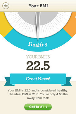 BMI身体质量指数手机APP应用界面 #...