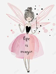 带翅膀的女孩 创意素材