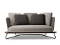 Upholstered 2 seater garden sofa RIVERA | 2 seater sofa - Minotti