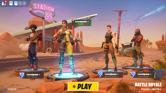 Fortnite - UI/UX Vis...