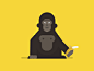 Monkey Business framesequence middlefinger eat banana gorilla ape monkey