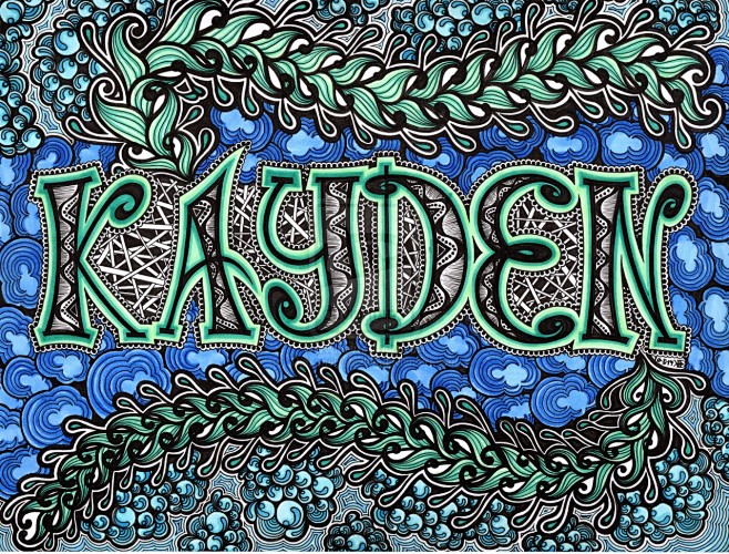 Zentangle Name Plate...