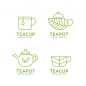 Teapot and teacup logo template