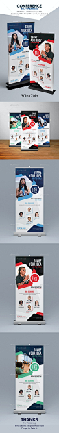 Business Conference Roll-Up Banner - Signage Print Templates