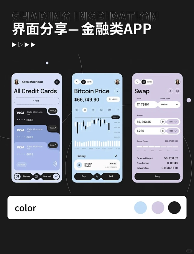 金融类APP界面设计｜UI设计灵感分享 - 小红书-花瓣网