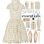 A fashion look from April 2014 featuring white dress, lacy socks and pointed toe flats. Browse and shop related looks.