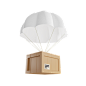 空投交付 3D 插图