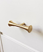CLEARANCE Mid-Century "MCM 01" Cabinet Knob - Brass Drawer Pull - Cabinet Pull - Brass Cabinet Hardware