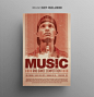 Retro style music flyer