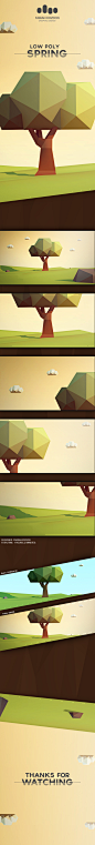 Spring - Low Poly on Behance