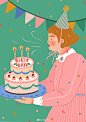 关于生日（很久前就画啦，但是我忘记了(´･_･`) ​​​​