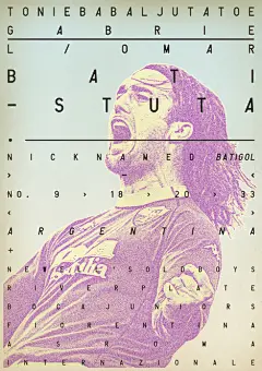 一套不错复古的足球明星海报设计（部分一）_大声设计