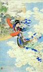 【3D-插画-工笔画素材篇】工笔画古典美女（嫦娥） - 浪漫人生 - .