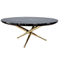 Italian Marble and Brass Coffee Table | From a unique collection of antique and modern coffee and cocktail tables at http://www.1stdibs.com/furniture/tables/coffee-tables-cocktail-tables/