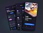 TaskEz: Productivity App iOS UI Kit dashboard chart card 3d model 3d 3d illustration illustration onboarding task management task productivity mobile app app mobile dark theme dark ux design ui design ux ui