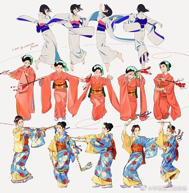 来自海岛千本老师的各种和风、露肩、女仆等...